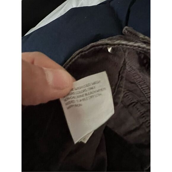 Old Navy dark brown corduroy pants regular mid high rise 6 - Picture 4 of 5